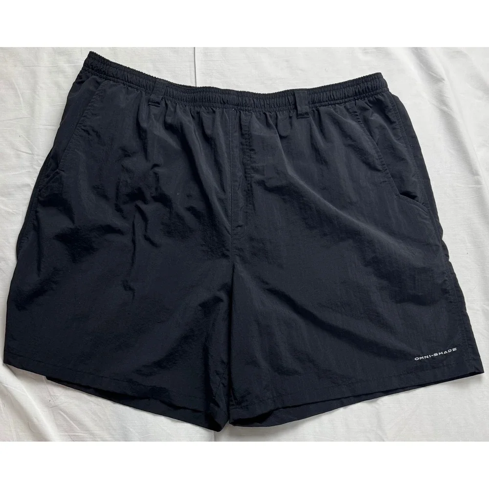 Columbia PFG Backcast Water board Swim Shorts Mens XXL Black Omni-Shade Fishing - Picture 7 of 13